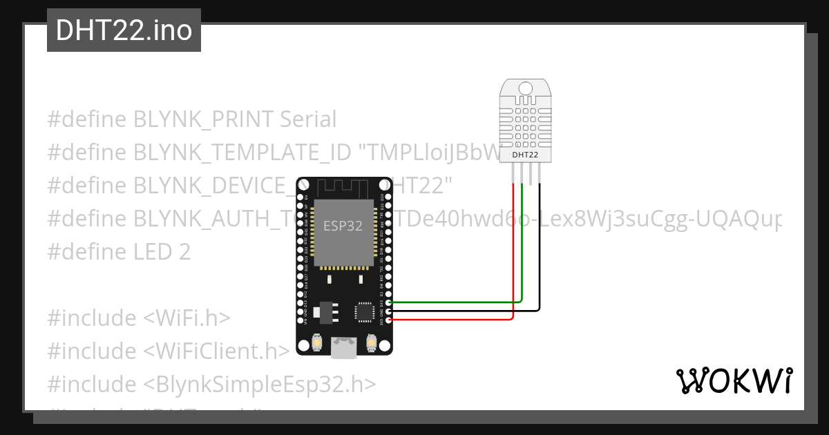 DHT22.ino - Wokwi ESP32, STM32, Arduino Simulator