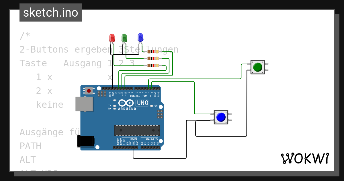 Eingabe autopilot ino wokwi esp32 stm32 arduino simulator