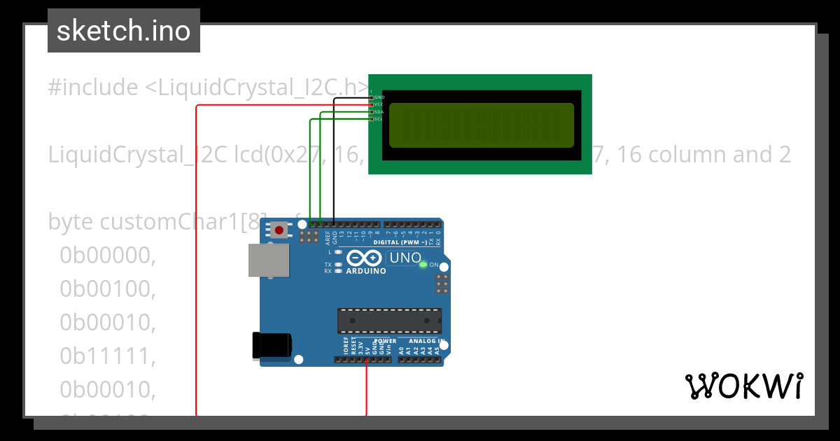 LCD i2c icon - Wokwi ESP32, STM32, Arduino Simulator