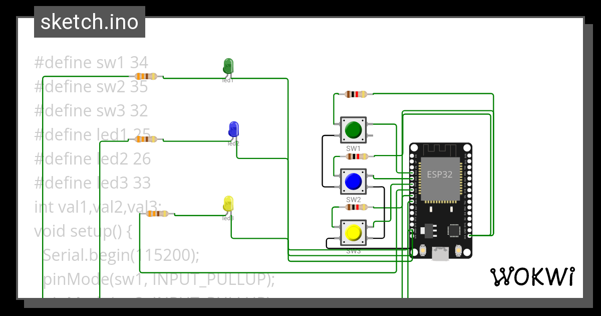 Digital Input Output Wokwi Esp32 Stm32 Arduino Simula 6774