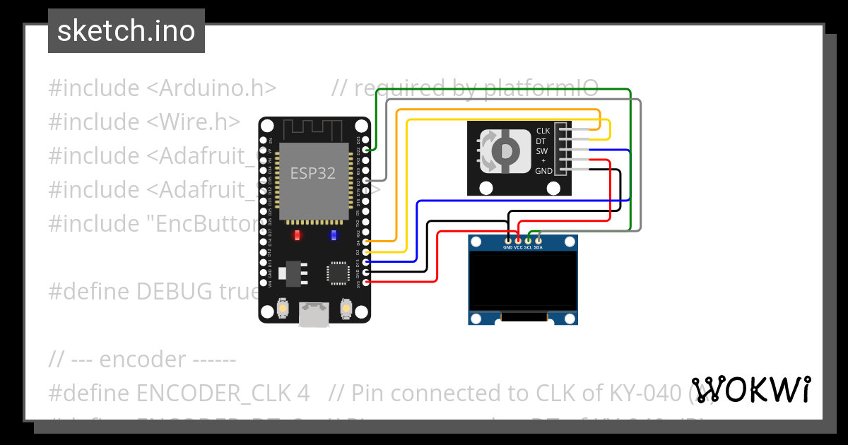 example menu - Wokwi ESP32, STM32, Arduino Simulator