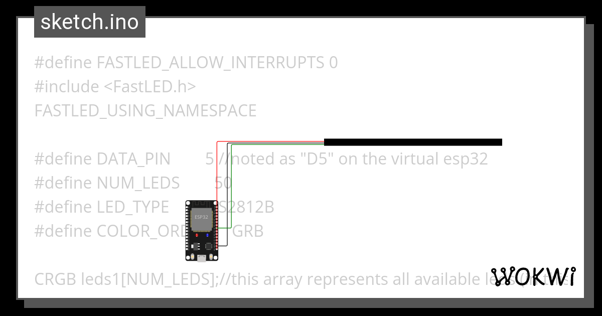 Led Strip Simulation Wokwi Arduino And Esp32 Simulator 1018