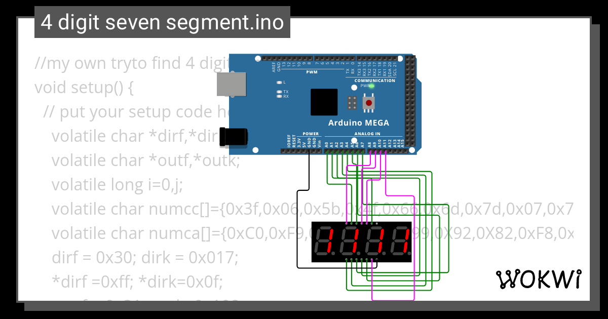 4 Digit Seven O Wokwi Esp32 Stm32 Arduino Simulator 5143