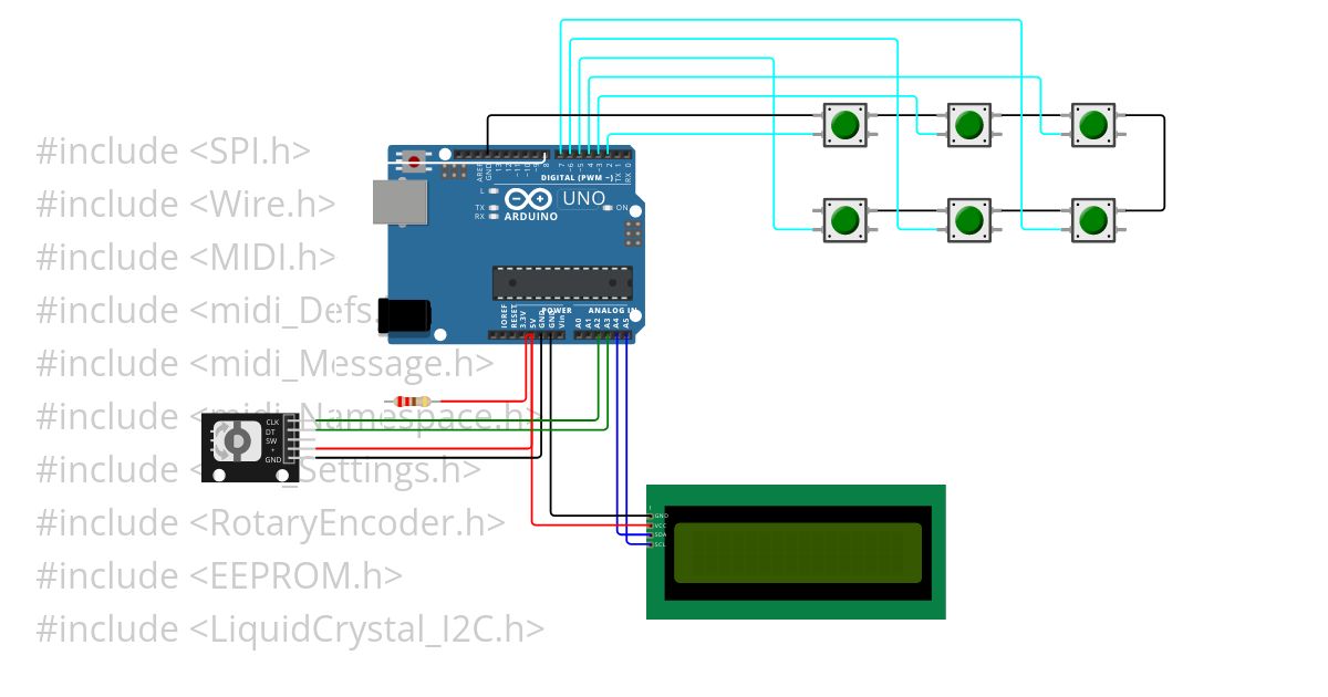 lcd1602.ino simulation