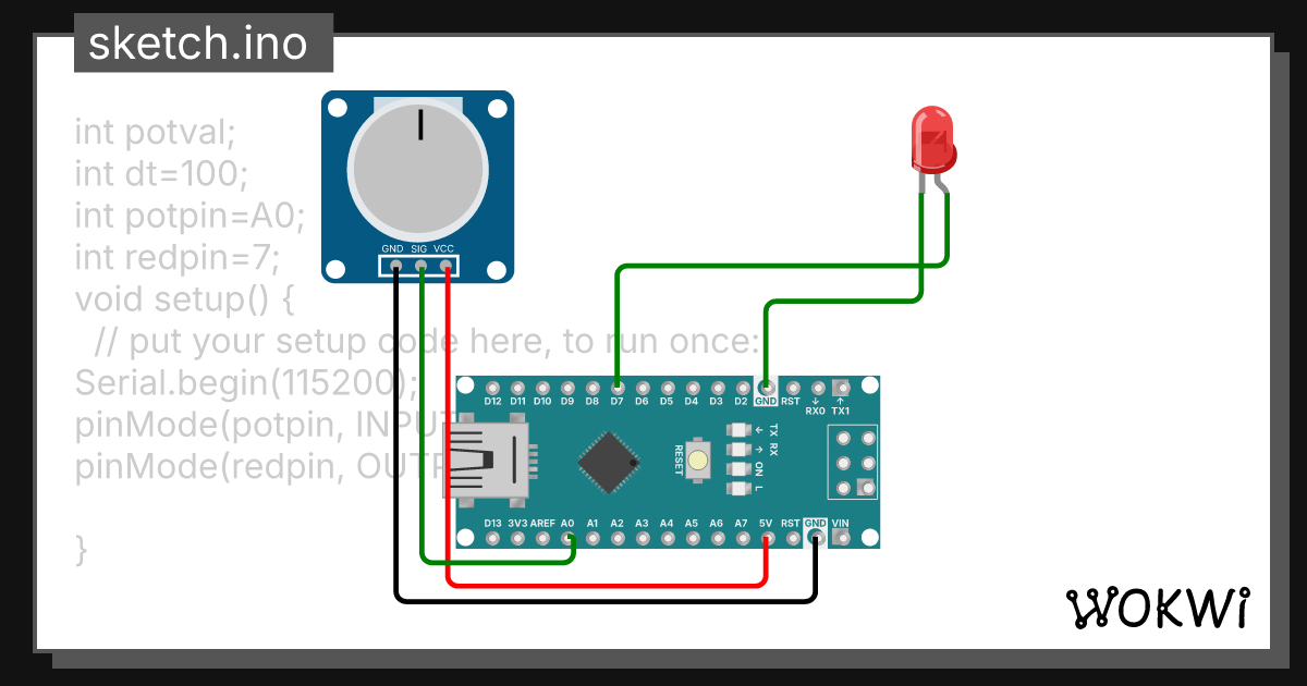 Tut17 while function with potentiometer wokwi esp32 stm32 arduino