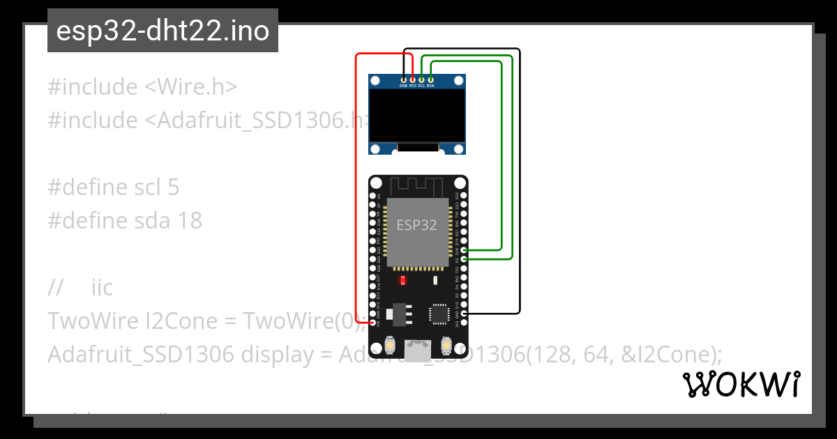 SSD1306 - Wokwi ESP32, STM32, Arduino Simulator