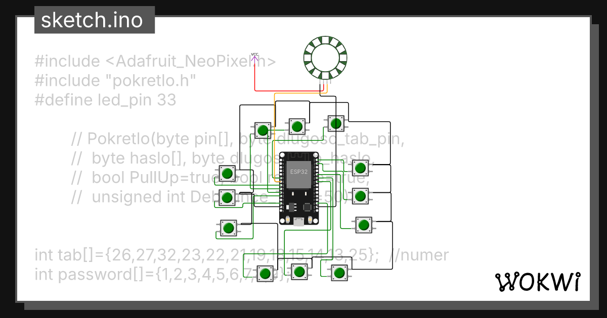 Pokretlo ino wokwi esp32 stm32 arduino simulator