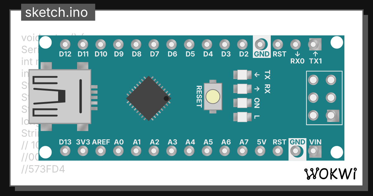 Decimal to bin to hex copy wokwi esp32 stm32 arduino simulator