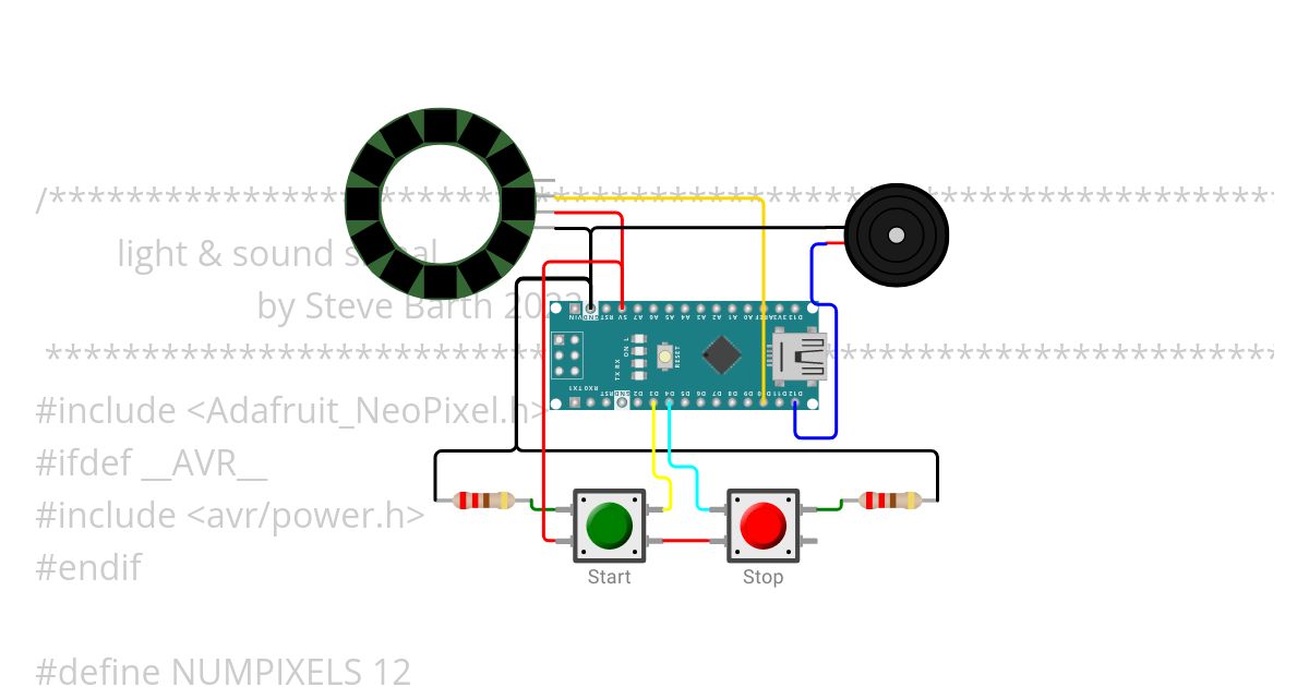 Pomodoro Timer Using NeoPixel feedback ring simulation