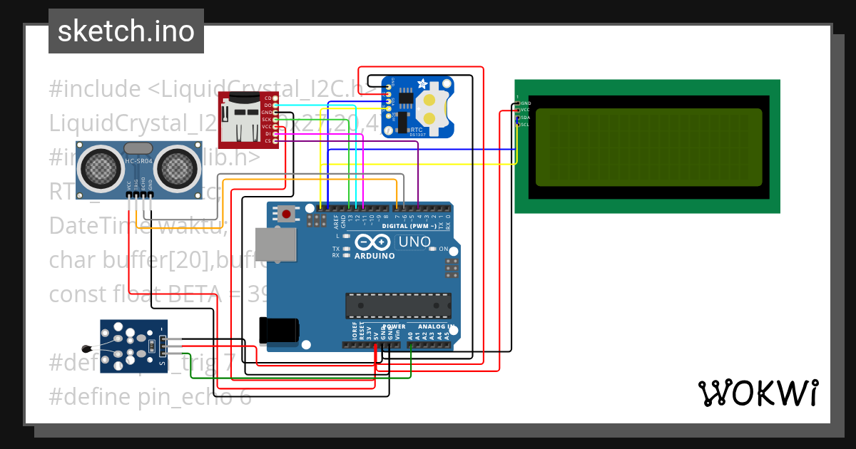 datalogger Wokwi ESP32, STM32, Arduino Simulator