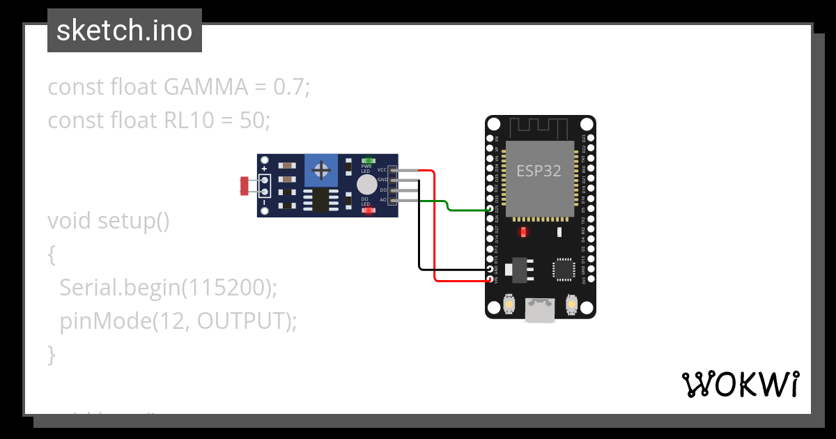 Pertemuan 4.2 Photoresistor - Wokwi ESP32, STM32, Arduino Simulator