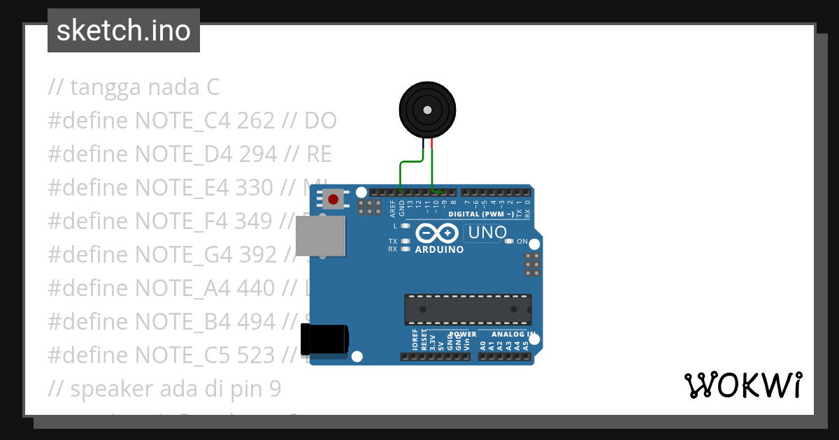 sketch.4.3doremi dengan fungsi - Wokwi ESP32, STM32, Arduino Simulator