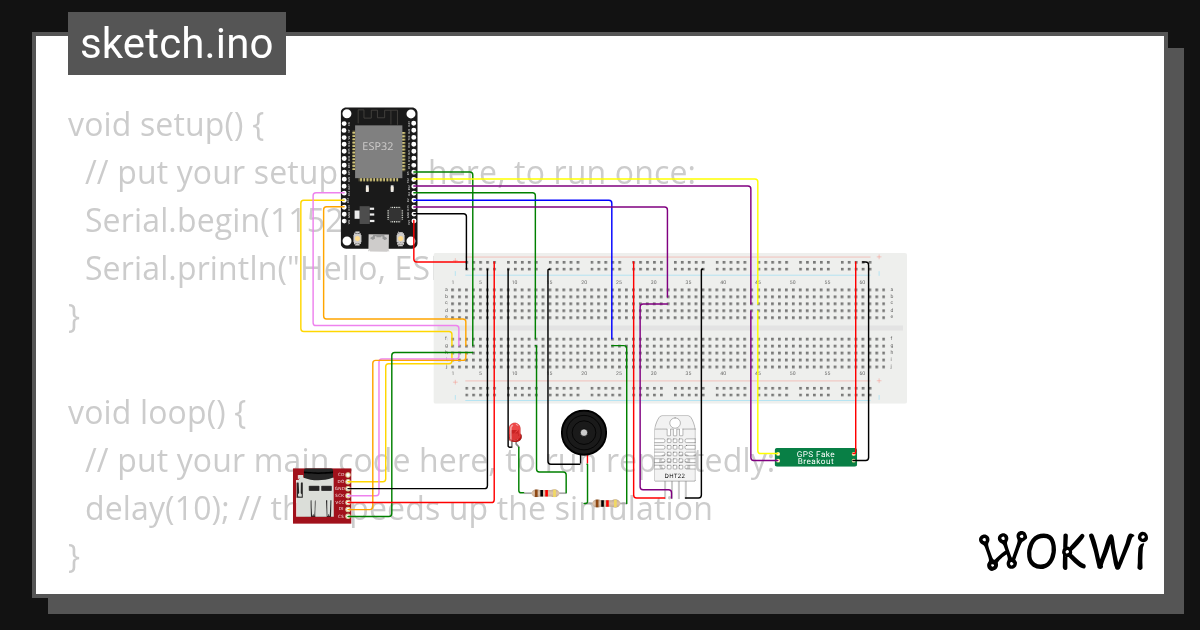 Rangkaian GPS Truck - Wokwi ESP32, STM32, Arduino Simulator