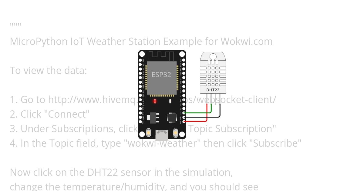 MicroPython MQTT Weather Logger (ESP32) copy simulation