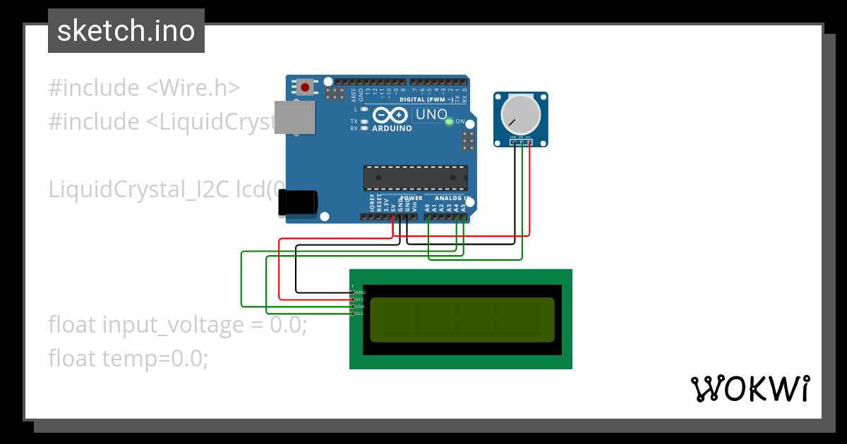 Voltmeter - Wokwi ESP32, STM32, Arduino Simulator