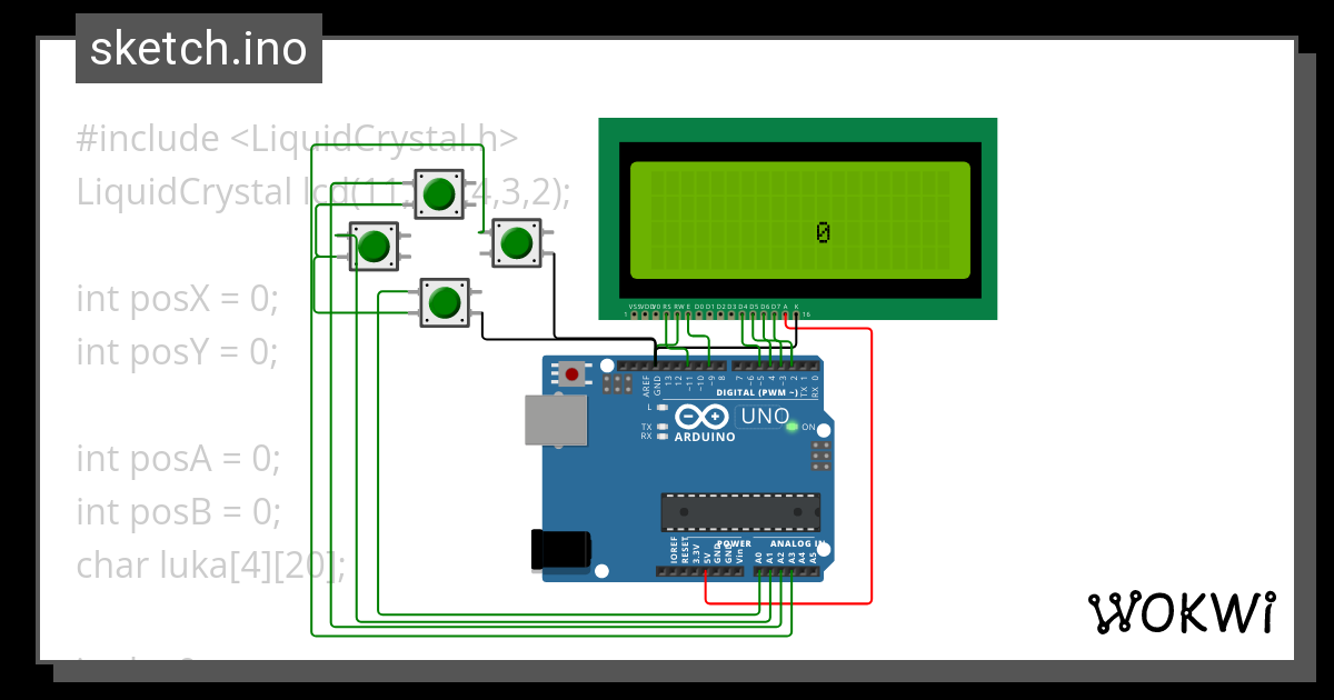 2d hra - Wokwi ESP32, STM32, Arduino Simulator