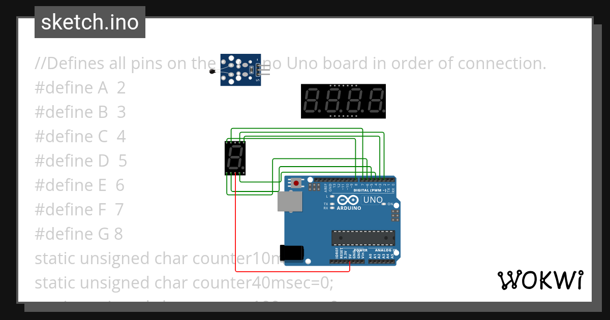 Hexadecimal value display - Wokwi ESP32, STM32, Arduino Simulator