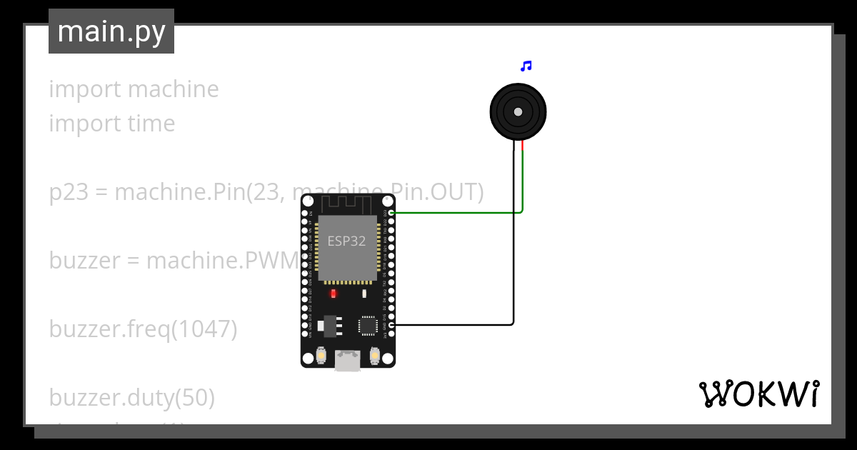 Buzzer Wokwi Esp32 Stm32 Arduino Simulator