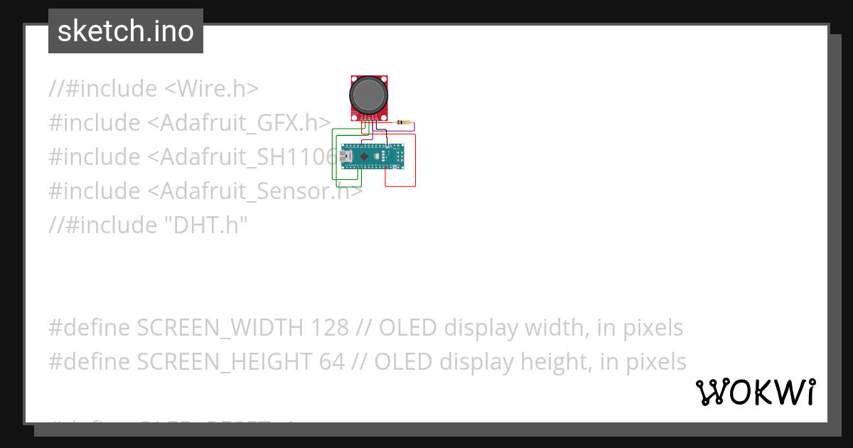 Display und Joystick Wokwi ESP32, STM32, Arduino Simulator