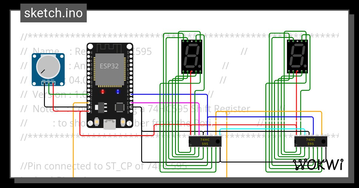 7 Segment Wokwi Arduino And Esp32 Simulator 4322