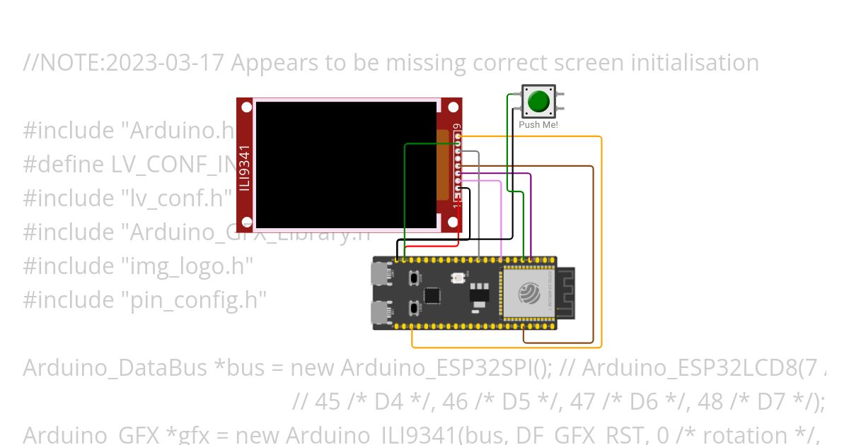 esp32-s3 TFT simulation