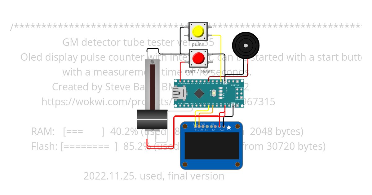 GM detector tube tester v3.35 simulation