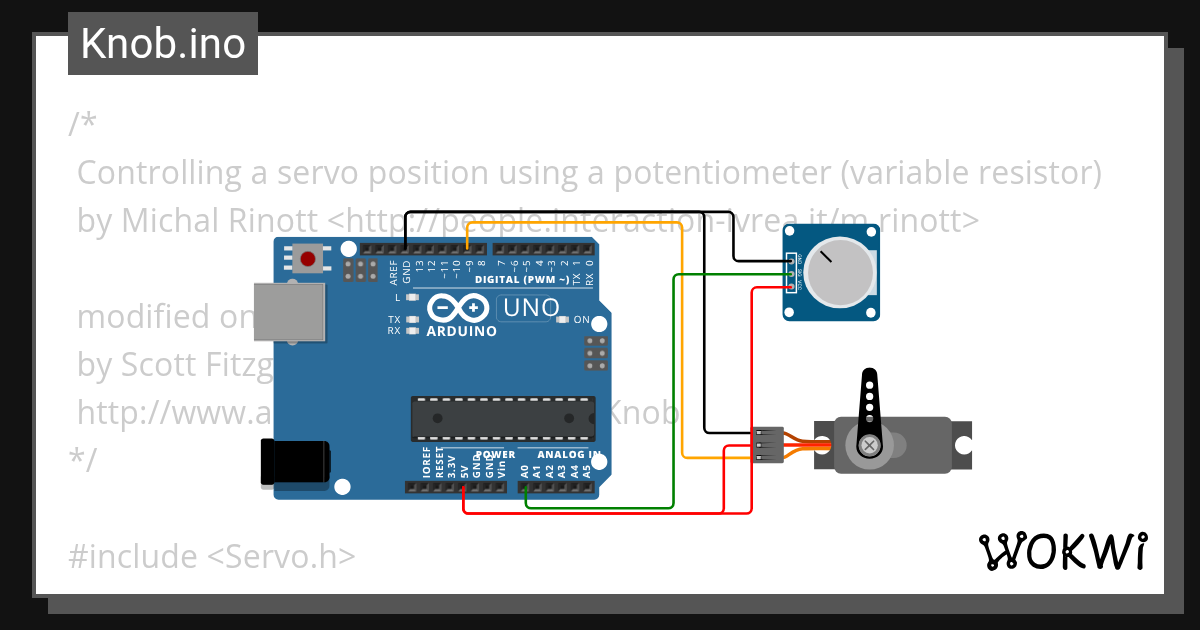 Knob.ino - Wokwi ESP32, STM32, Arduino Simulator
