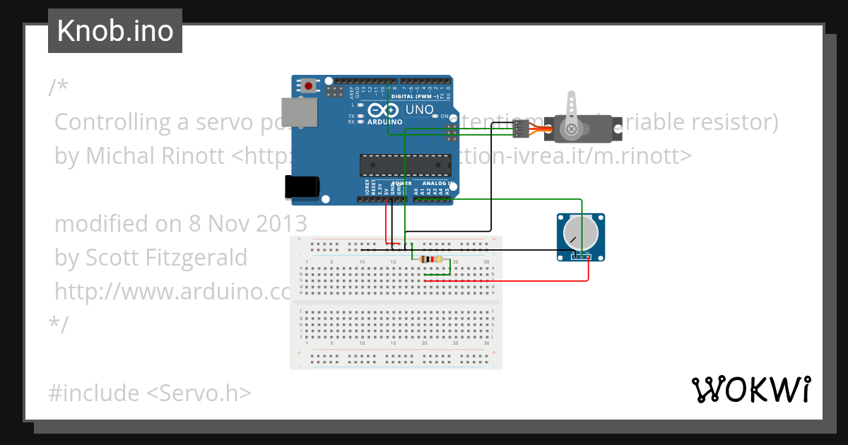Knob.ino - Wokwi ESP32, STM32, Arduino Simulator