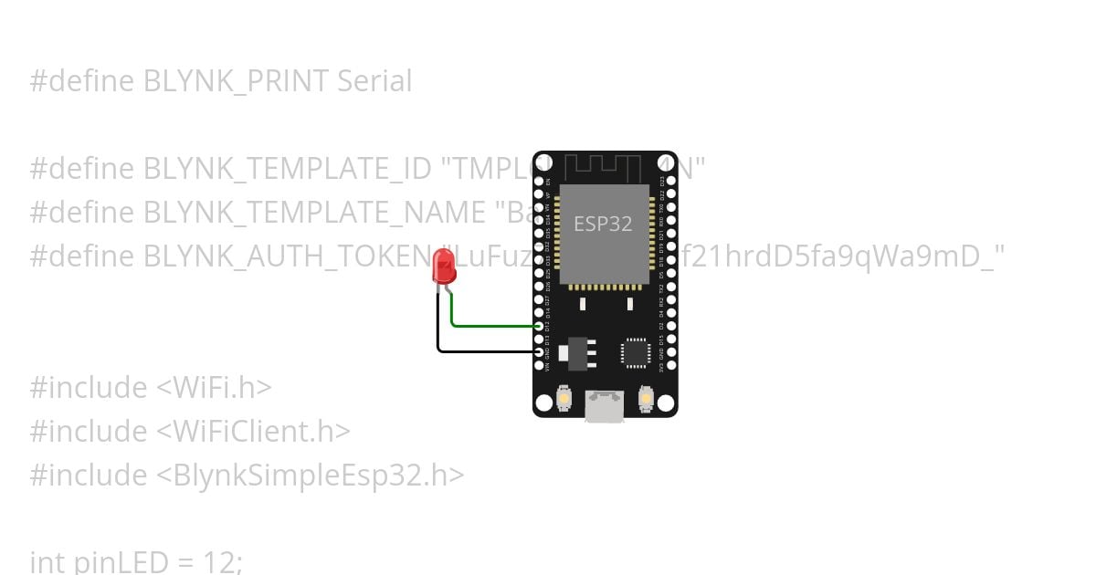 LED Blynk basic.ino simulation