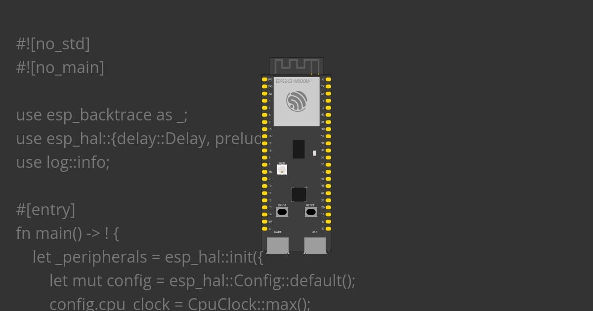 [esp32s3 | rust | no-std ] template