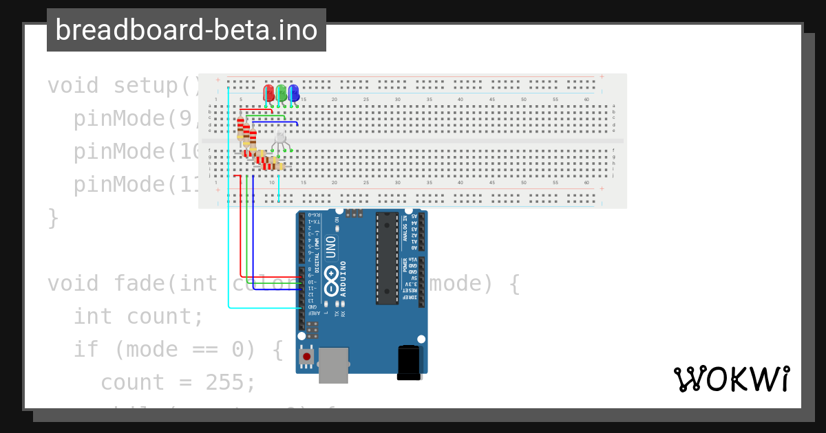 Rgb led wokwi esp32 stm32 arduino simulator
