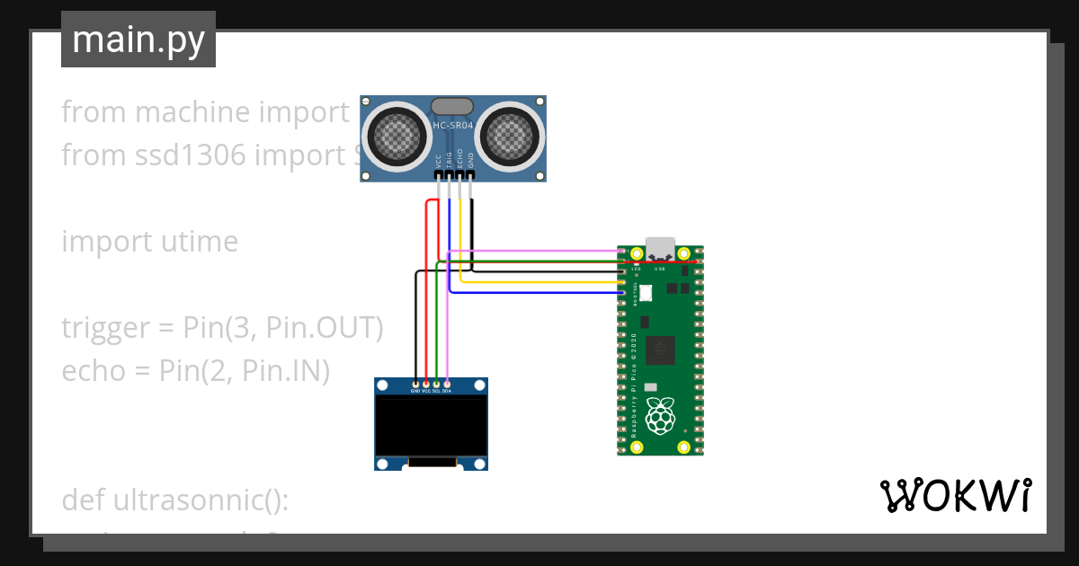 distance sensor - Wokwi ESP32, STM32, Arduino Simulator