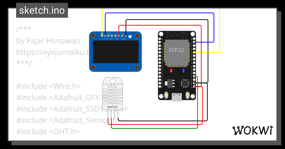 Esp32 Oled Dht22 Wokwi Esp32 Stm32 Arduino Simulator 6720