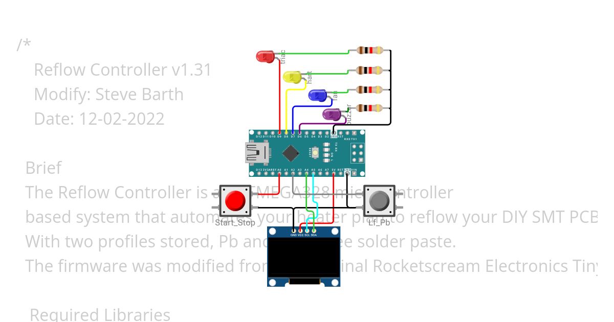 Reflow Controller v1.31 simulation