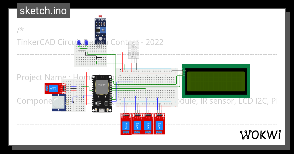 Smart Home - Wokwi ESP32, STM32, Arduino Simulator