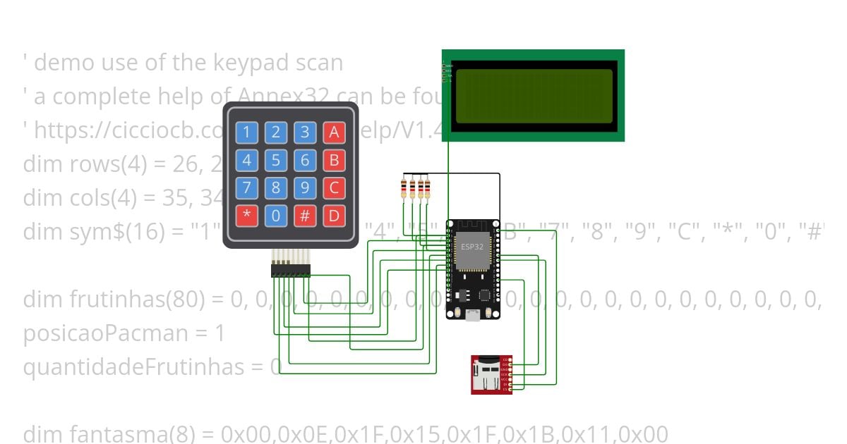 Keypad + matrix copy simulation