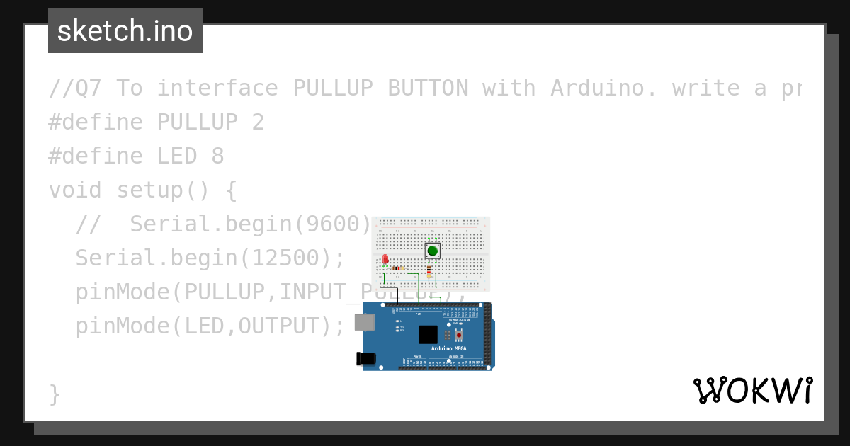 Pullup botton on off wokwi esp32 stm32 arduino simulator