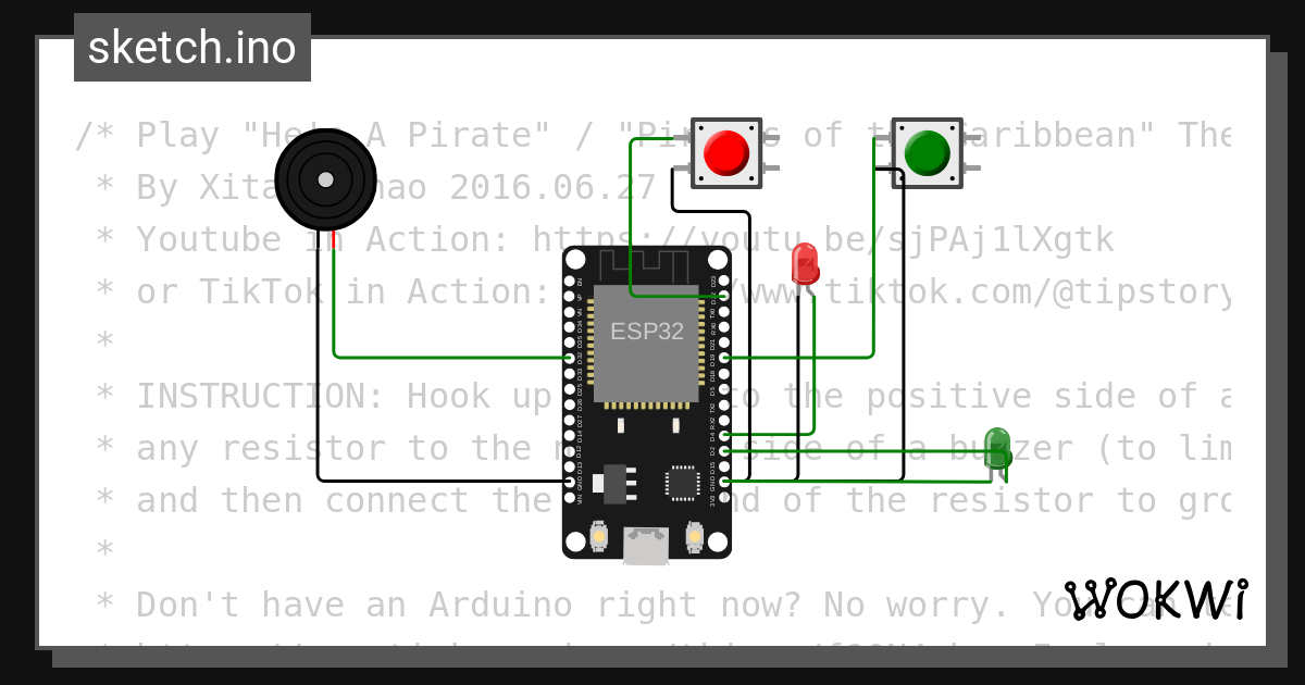 Sketch ino wokwi arduino and esp32 simulator