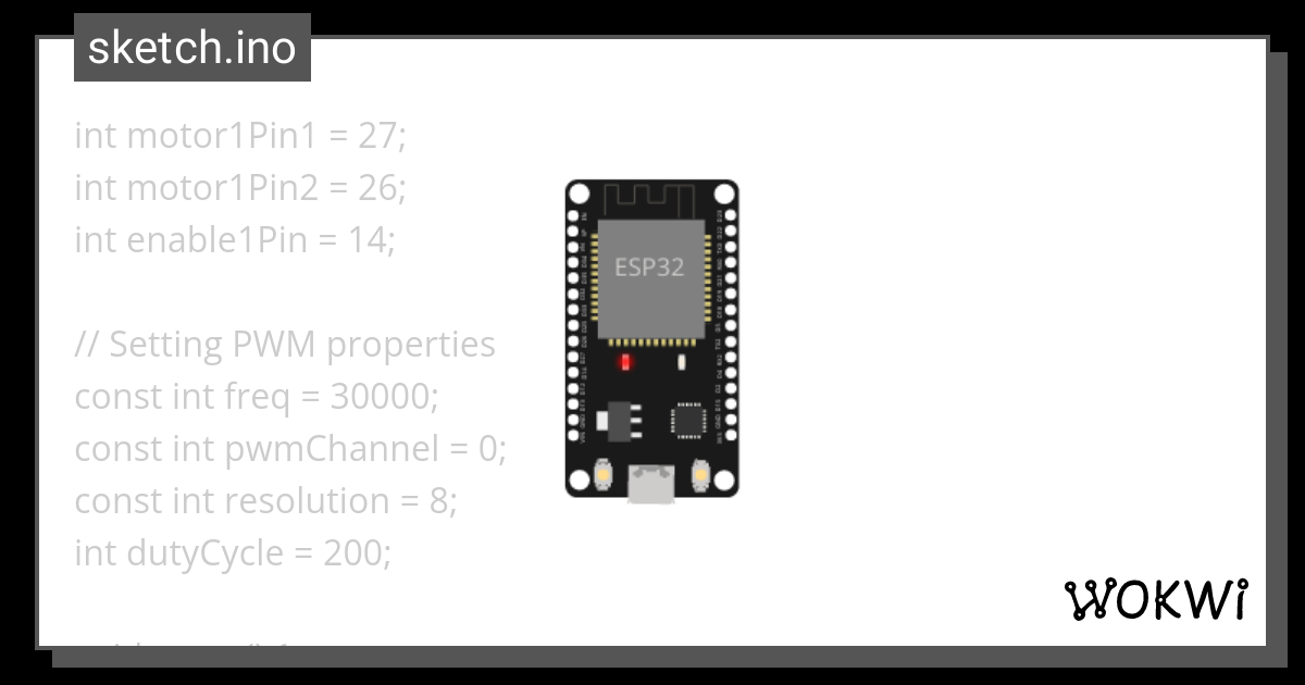 Esp32 Dc Motor L298n Motor Driver Control Speed Direction Wokwi Esp32