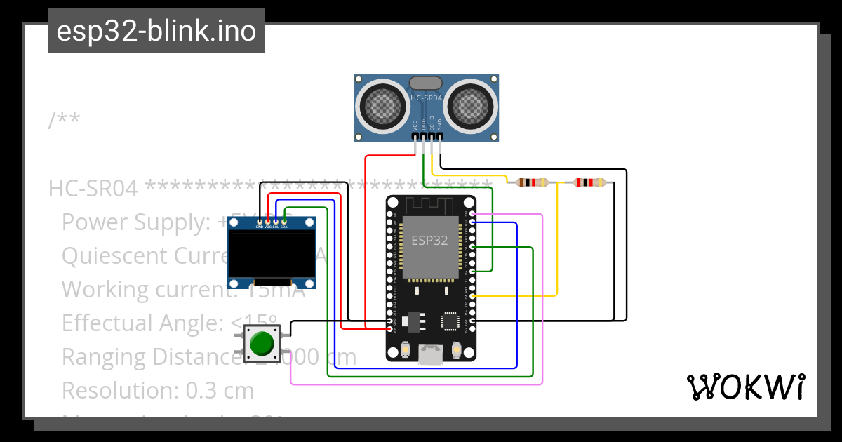 Esp Hc Sr Com Display E Wifi Ino Wokwi Esp Stm Arduino Simulator