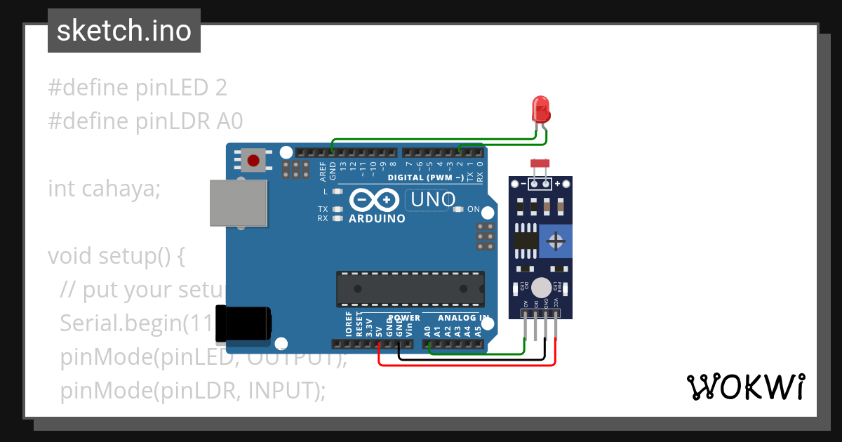 ldr - Wokwi ESP32, STM32, Arduino Simulator