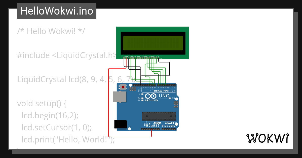 LCD.ino - Wokwi ESP32, STM32, Arduino Simulator