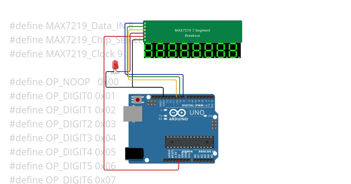 MAX7219-7 Seg simulation