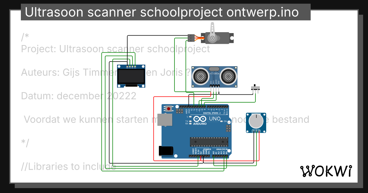 Ultrasoon scanner schoolproject ontwerp.ino - Wokwi Arduino and ESP32 ...