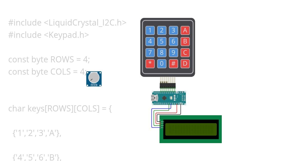 LCD1602_I2CKeypad4x4 simulation