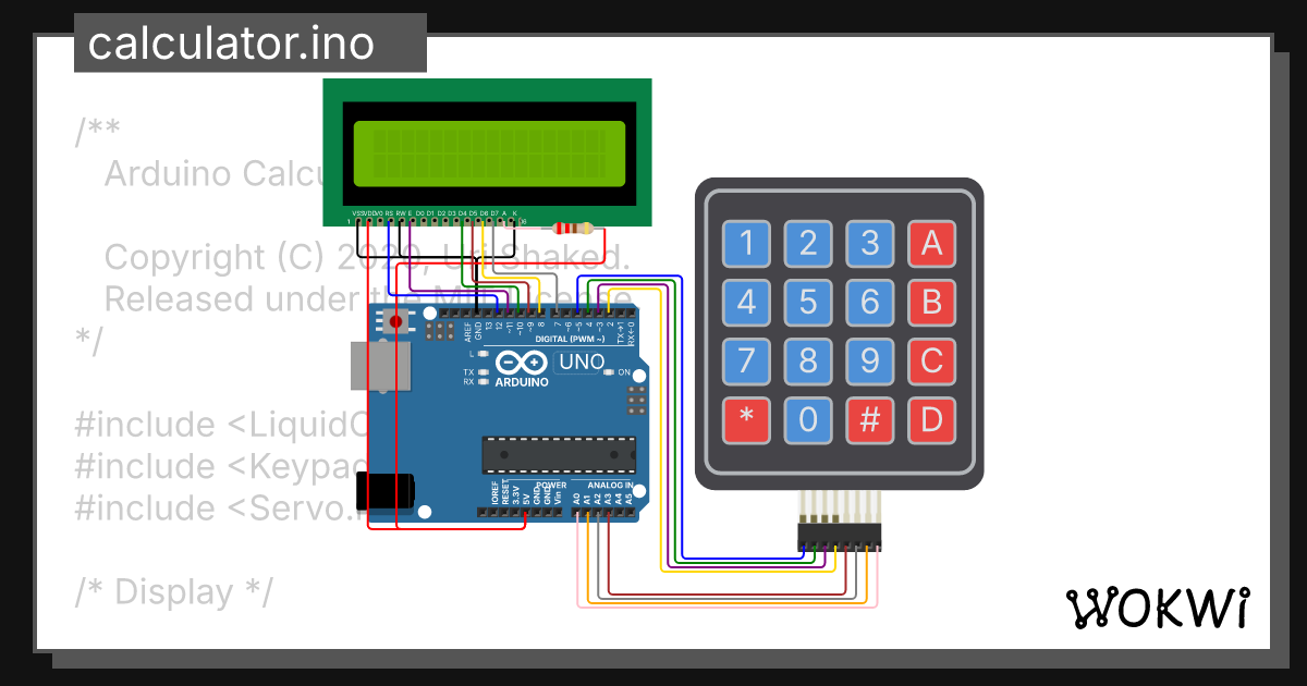 calculator.ino - Wokwi ESP32, STM32, Arduino Simulator