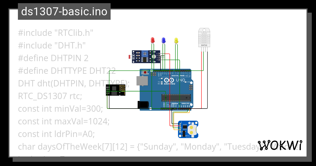 Ds1307 Ino Wokwi Esp32 Stm32 Arduino Simulator 7365