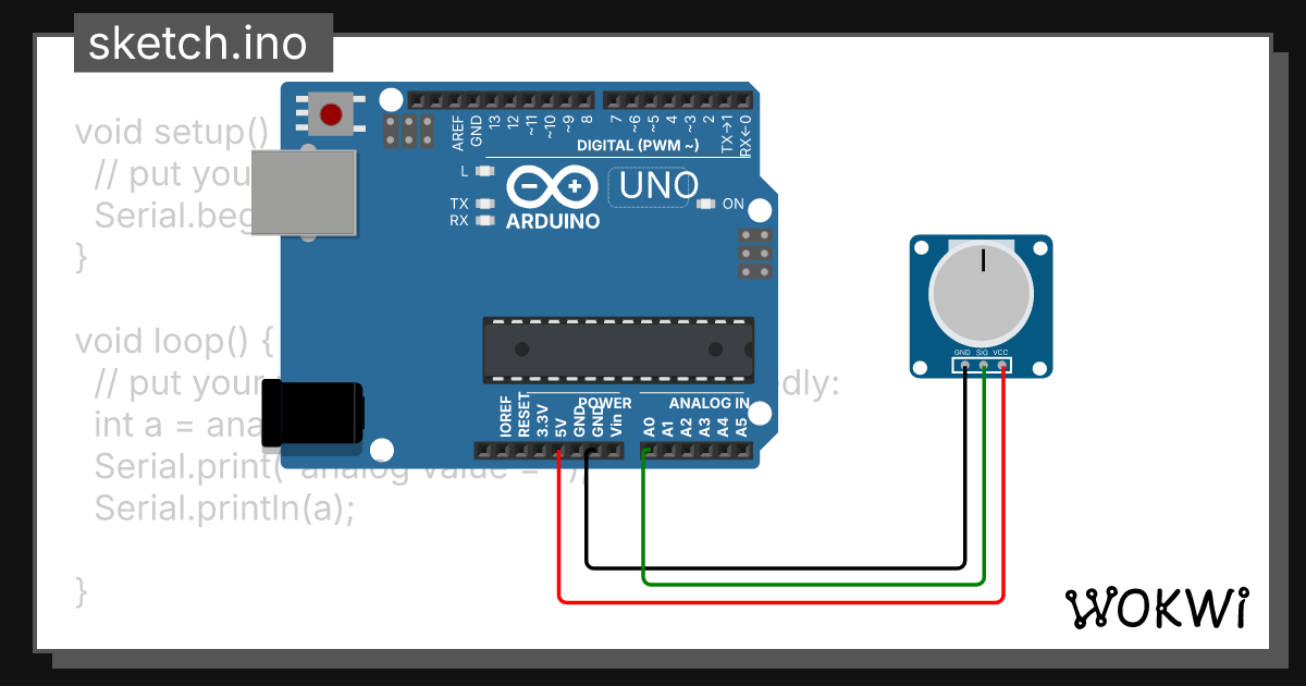 potentiometer - Wokwi ESP32, STM32, Arduino Simulator