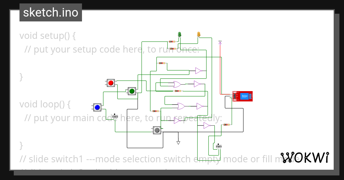 water level logic Wokwi ESP32, STM32, Arduino Simulator