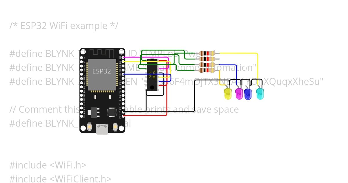 home automation with blynk simulation